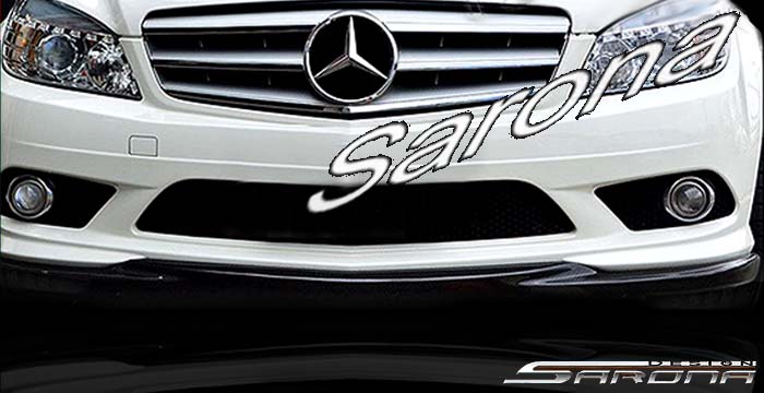 Custom Mercedes C Class  Sedan Front Lip/Splitter (2008 - 2011) - $425.00 (Part #MB-041-FA)